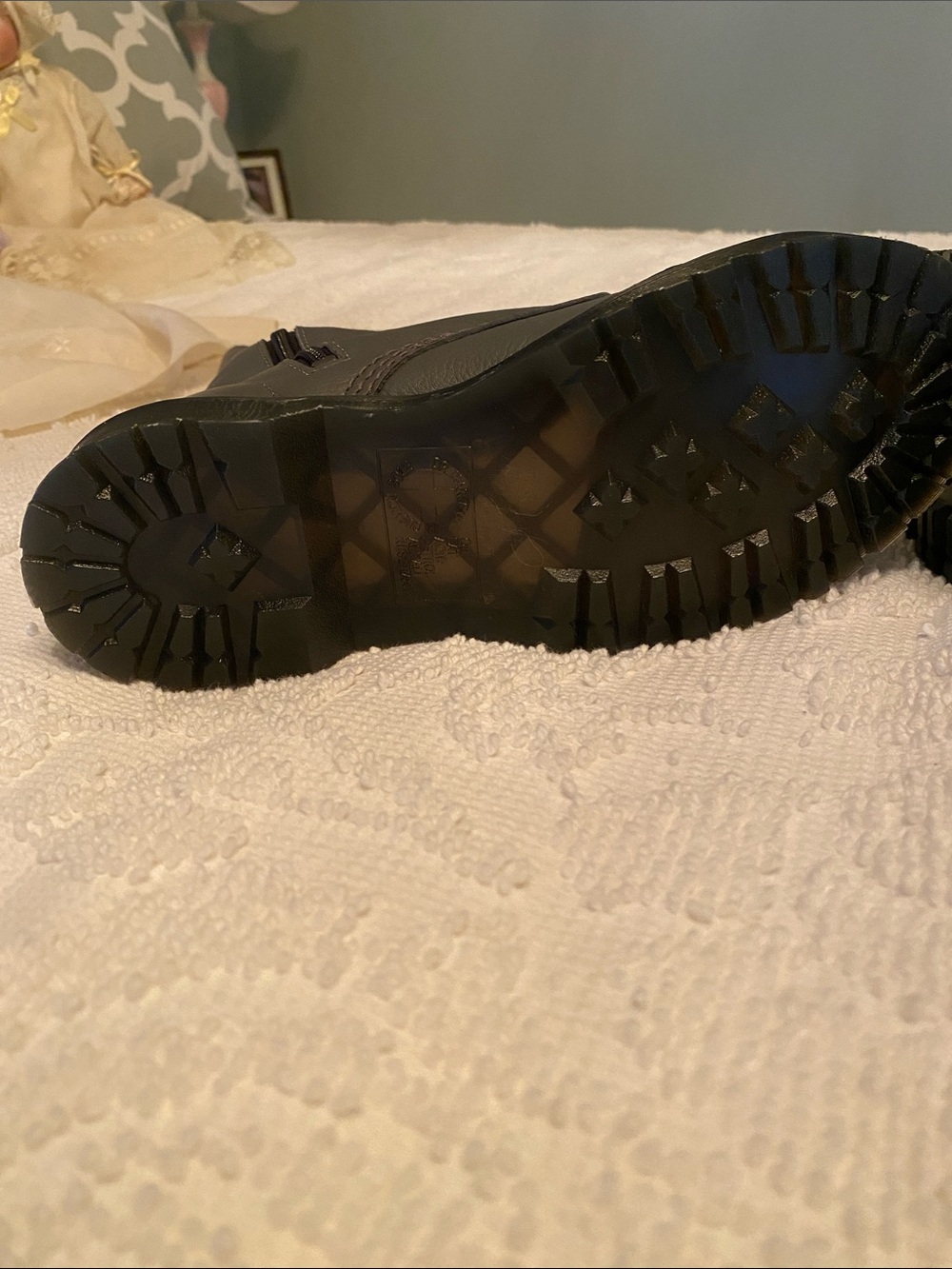 Dr. Martens Gray Tall Lace-Up Combat Boots - Picture 7 of 16